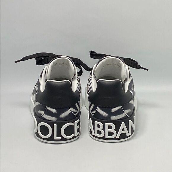 DOLCE&GABBANA Portofino Zebra-Print Sneakers size 37 - Picture 7 of 11